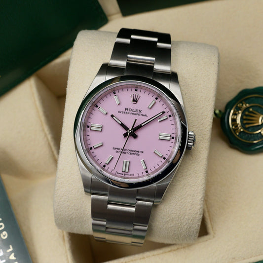 Rolex Oyster Perpetual 36 Candy Pink 126000 - Full Set (2023)