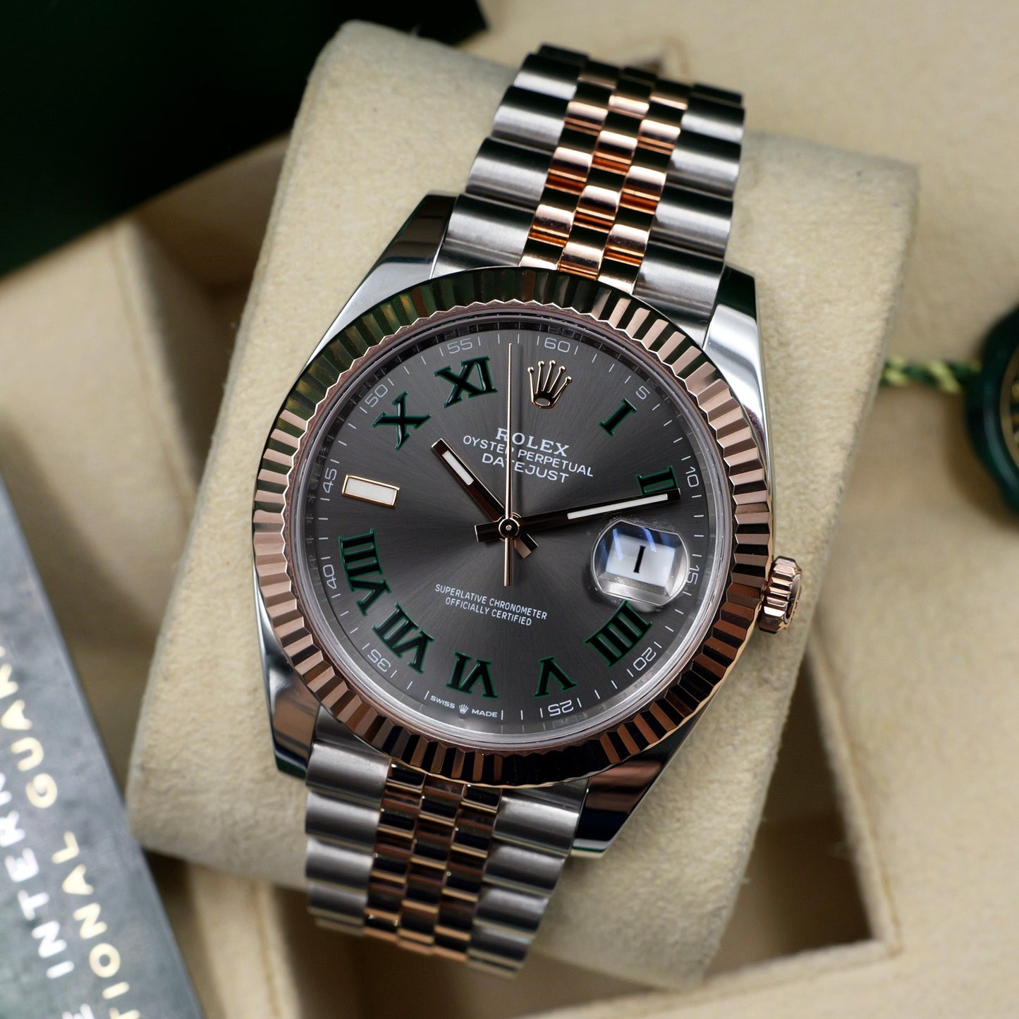 Rolex Datejust 41 Wimbledon Fluted Jubilee 126331 - Full Set (2022)