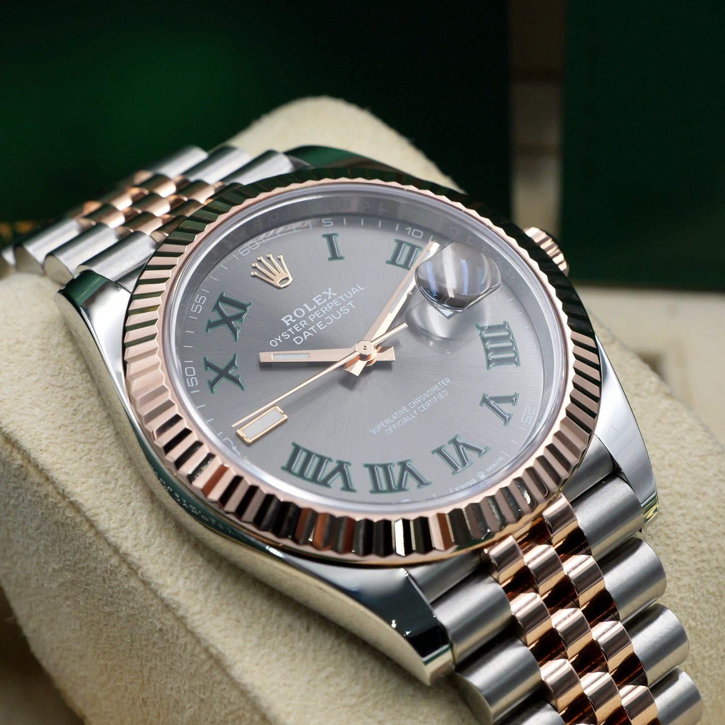 Rolex Datejust 41 Wimbledon Fluted Jubilee 126331 - Full Set (2022)