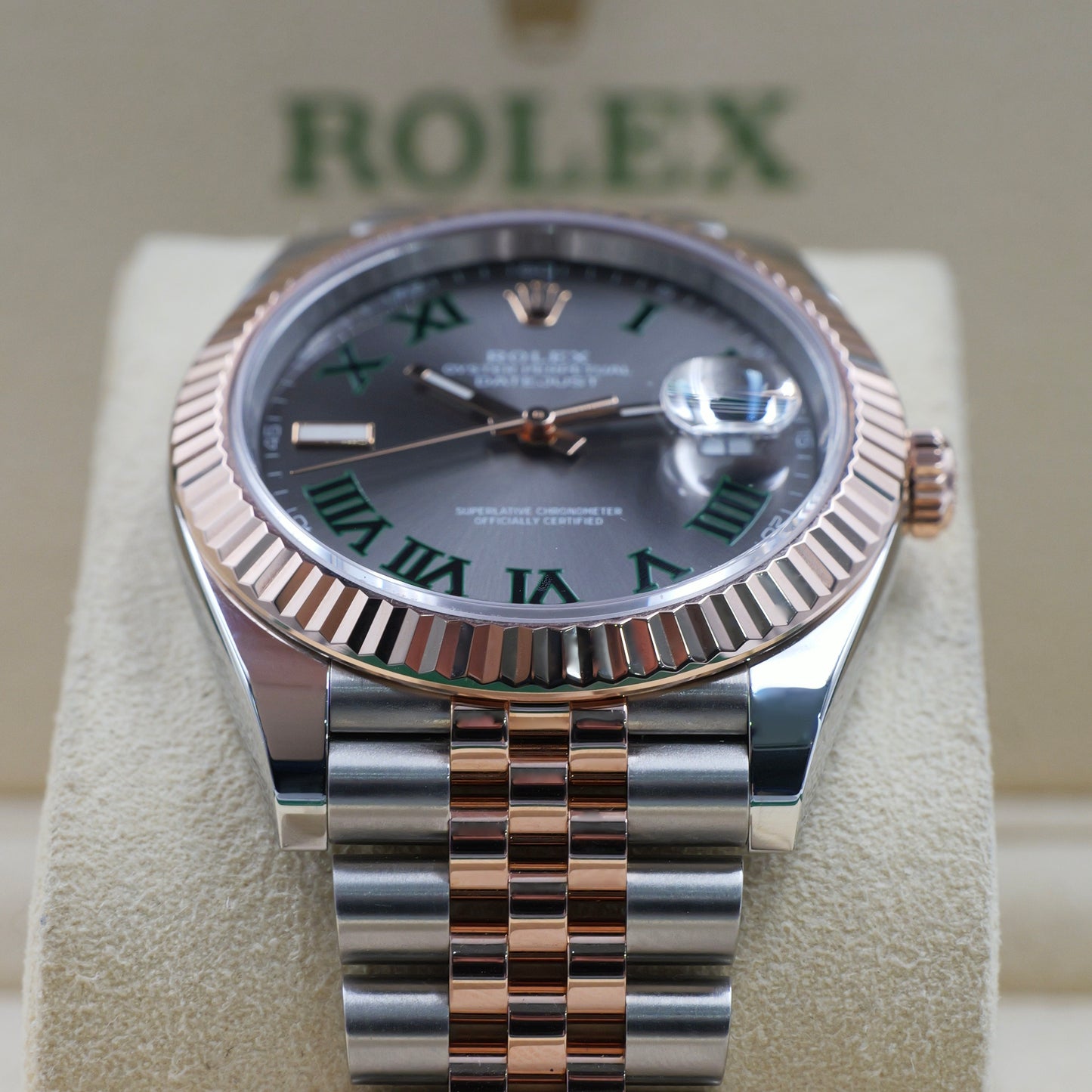 Rolex Datejust 41 Wimbledon Fluted Jubilee 126331 - Full Set (2022)
