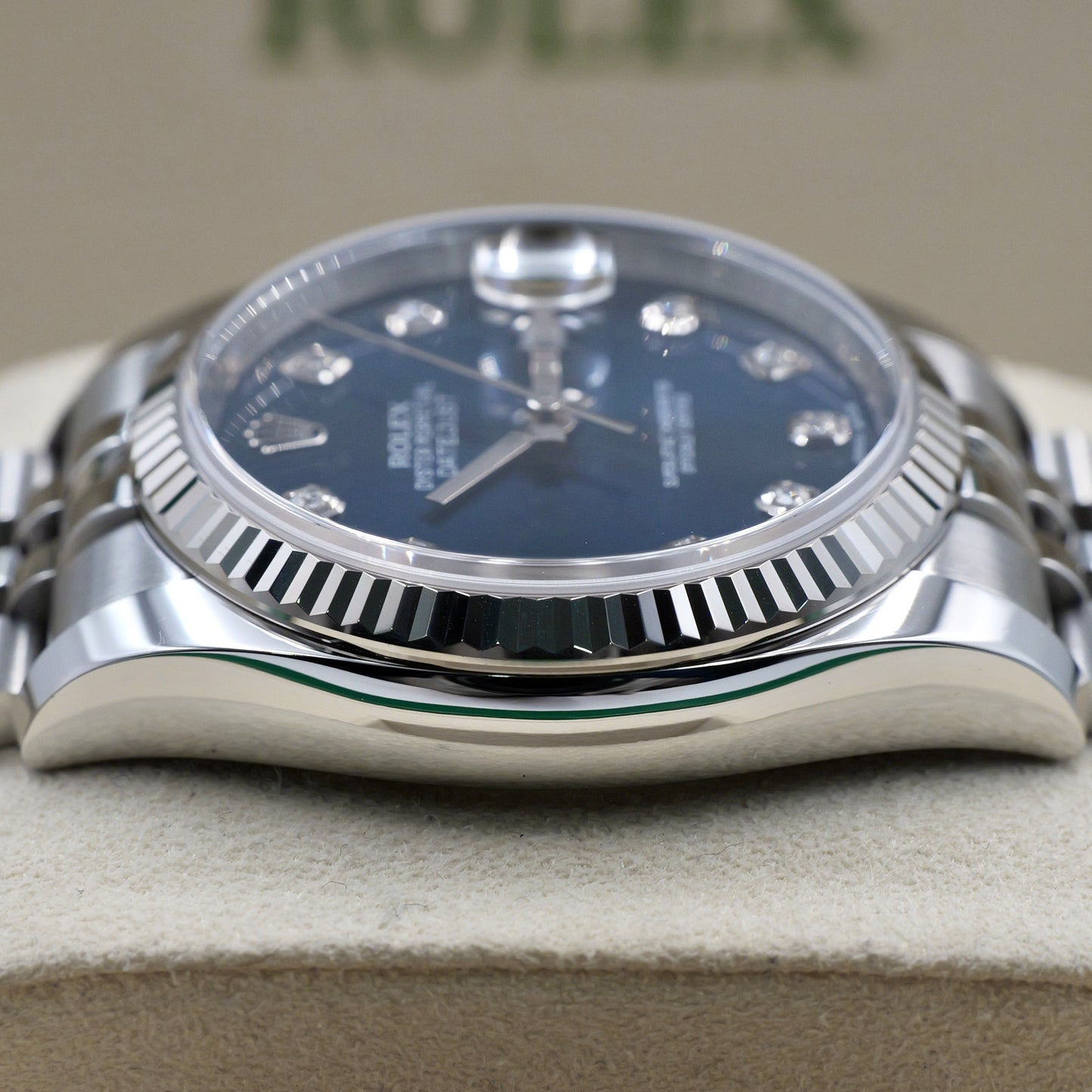 Datejust 36 Blue Diamond Dial Concealed Clasp 116234 - Full Set (2015)