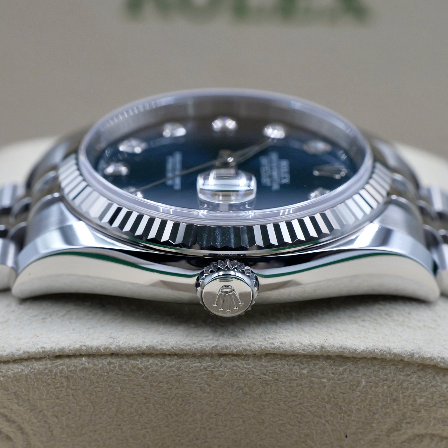 Datejust 36 Blue Diamond Dial Concealed Clasp 116234 - Full Set (2015)