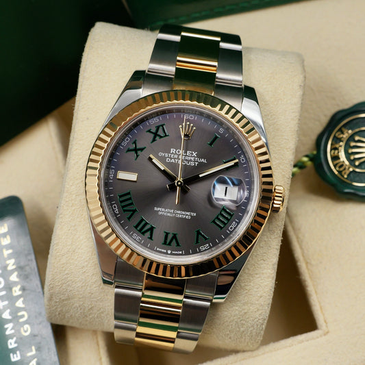 Rolex Datejust 41 Wimbledon Fluted Oyster 126333 - Full Set (2022)