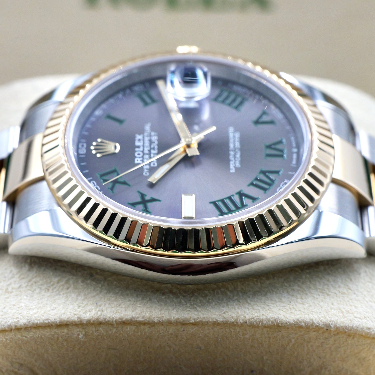 Rolex Datejust 41 Wimbledon Fluted Oyster 126333 - Full Set (2022)