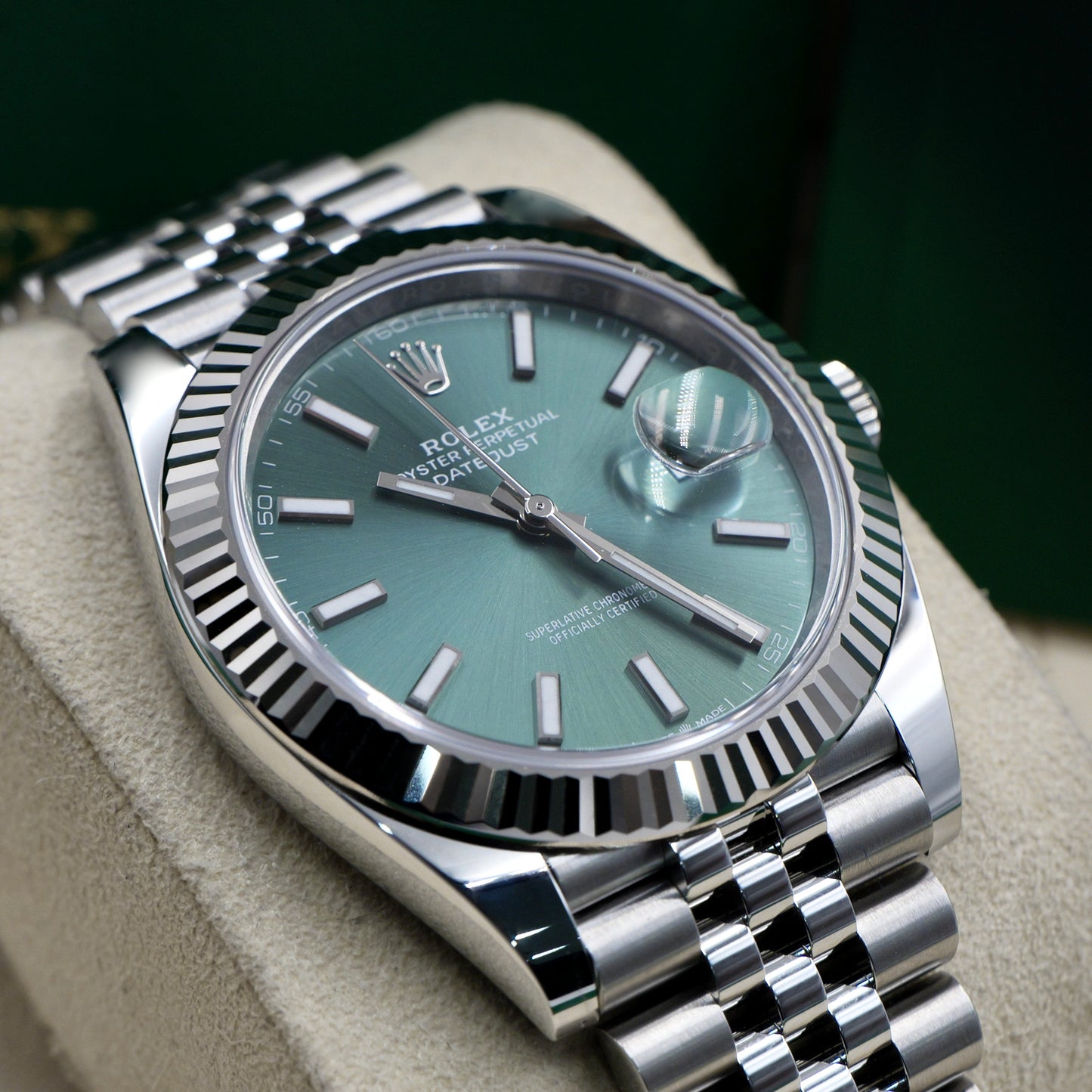 Rolex Datejust 41 Mint Green 126334 - Full Set (2024)