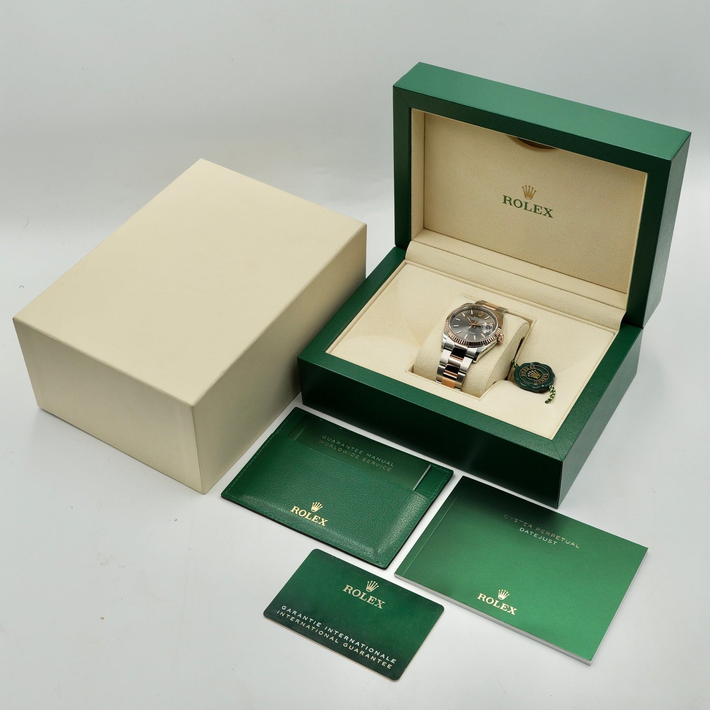 Rolex Datejust 36 Steel & Rose Gold Rhodium Dial 126231 - Full Set (2021)
