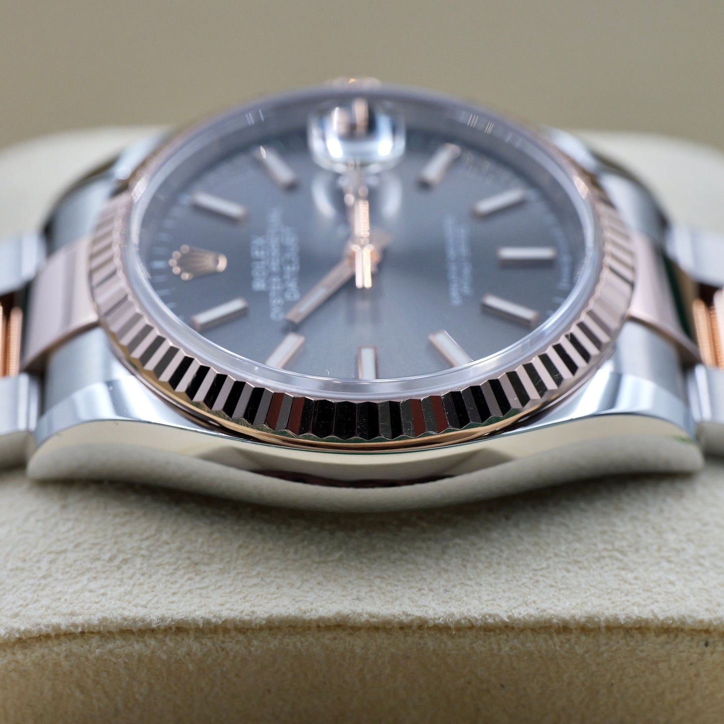 Rolex Datejust 36 Steel & Rose Gold Rhodium Dial 126231 - Full Set (2021)