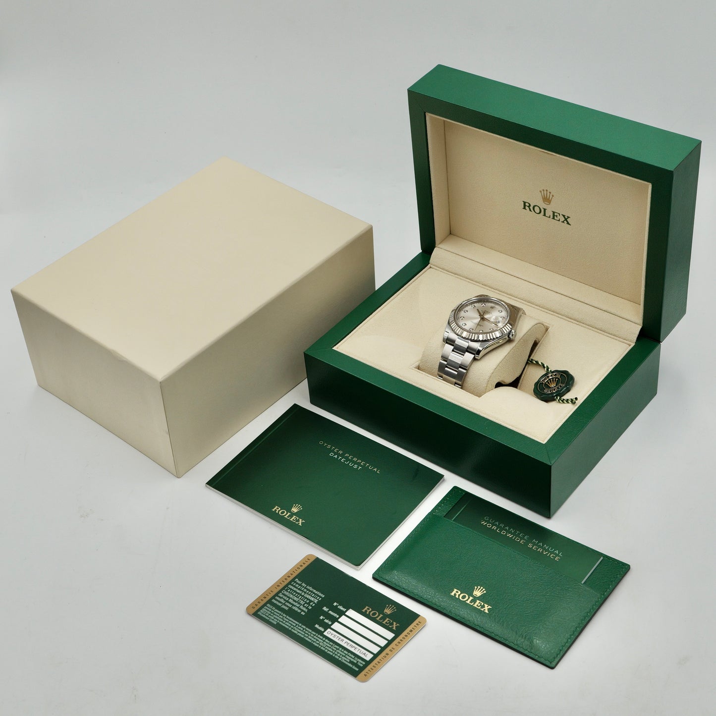 Rolex Datejust II Price on request Silver Diamond Dial 116334 - Full Set (2014)