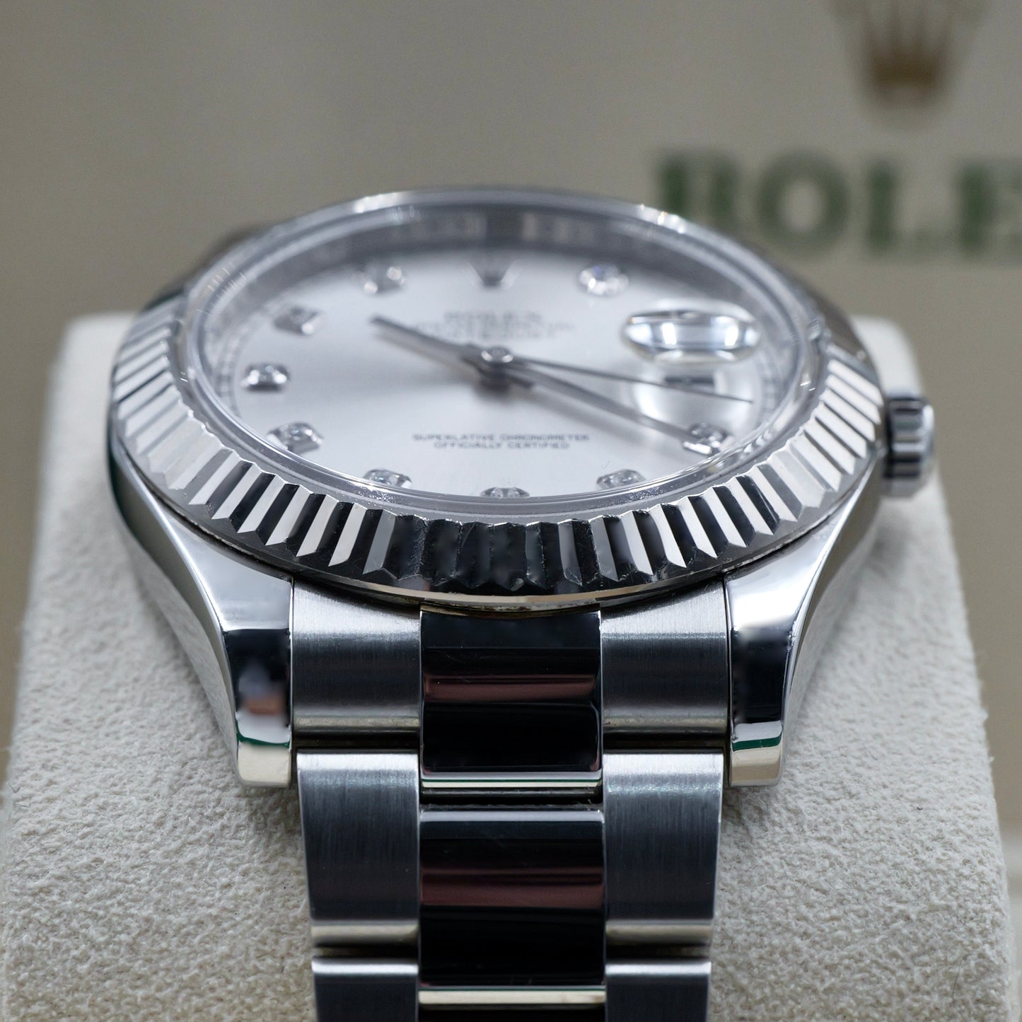 Rolex Datejust II Price on request Silver Diamond Dial 116334 - Full Set (2014)