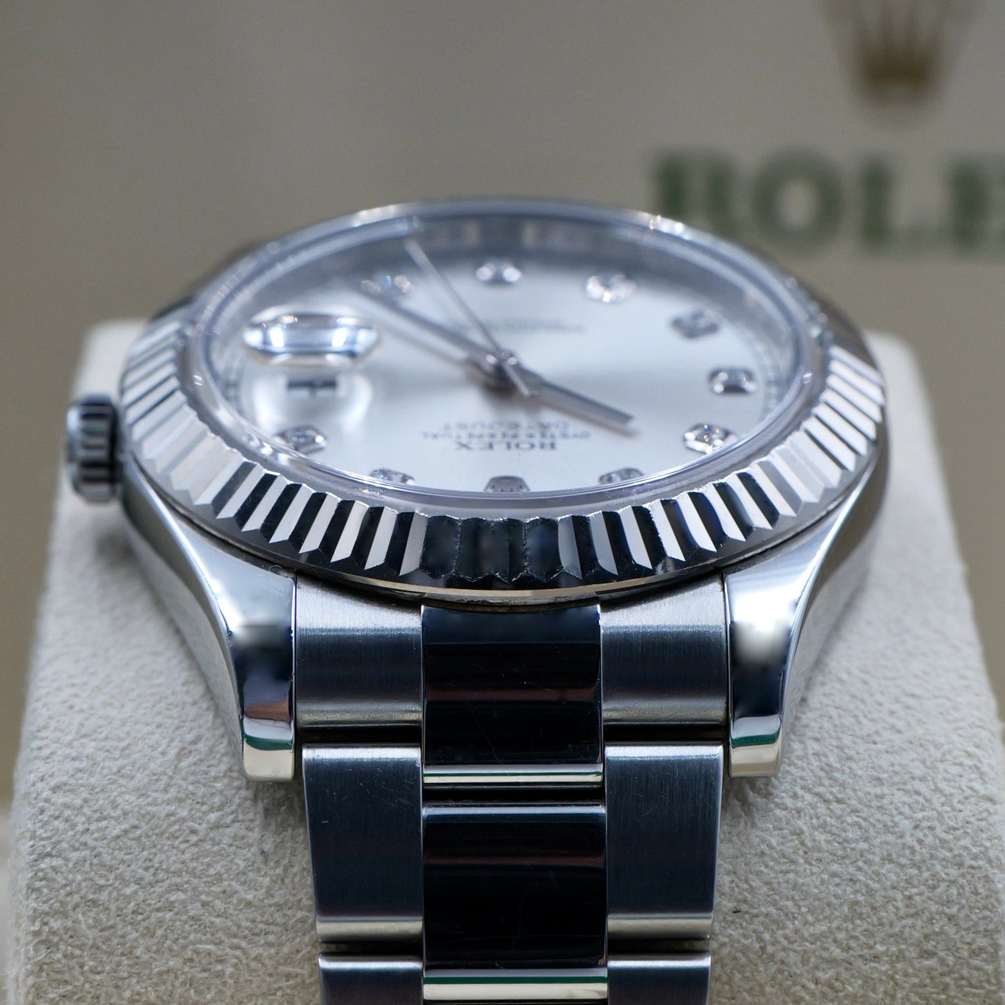 Rolex Datejust II Price on request Silver Diamond Dial 116334 - Full Set (2014)