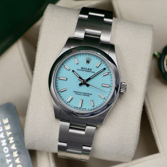 Rolex Oyster Perpetual 31 Tiffany Blue 277200 - Full Set (2021)