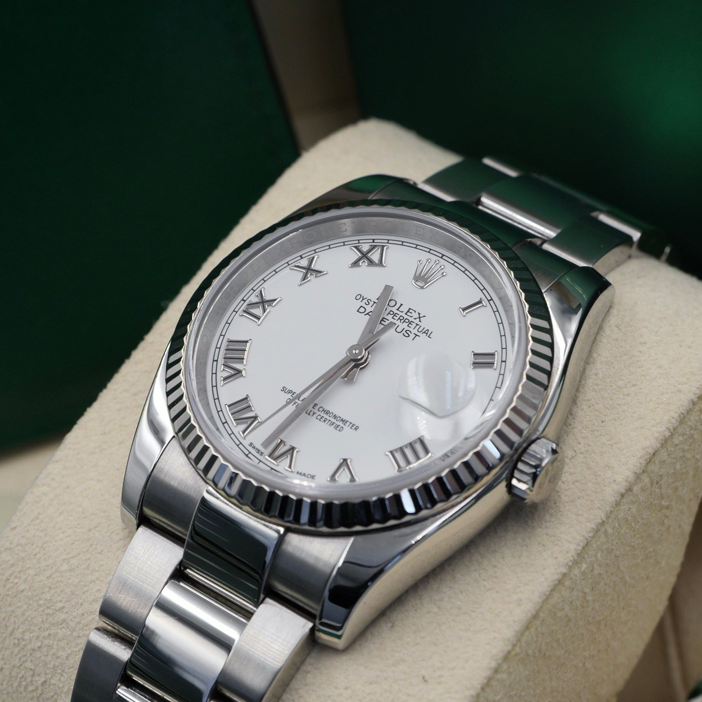 Rolex Datejust 36 White Roman Dial 116234 - Full Set (2017)