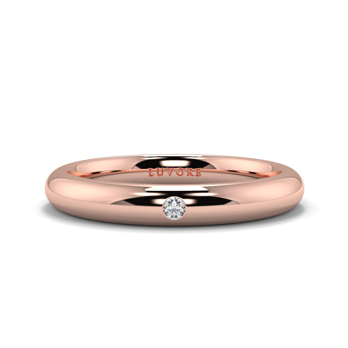 Single Diamond - 3.0mm - Gents Wedding Band