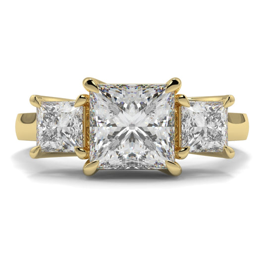 Princess 3 Stone Ring