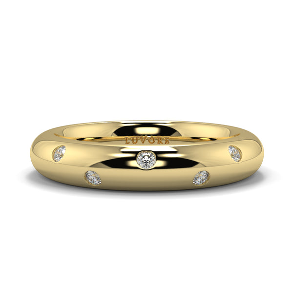 Multi Diamond - 3.00mm - Gents Wedding Band