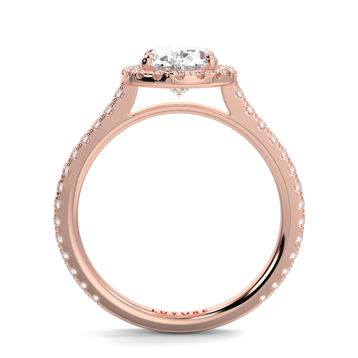 Rose gold ring with a diamond on a white background yb jewellers oval engagement ring best value