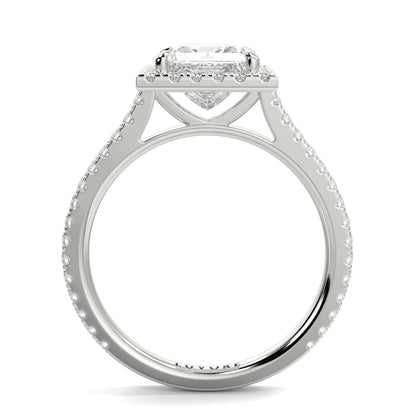 Silver ring with a diamond on a white background yb jewellers engagement ring princess cut diamond ring tiger claws