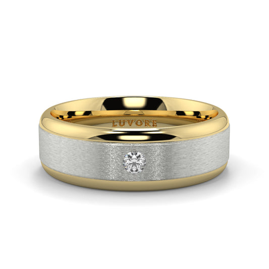 Two Tone - 6.00mm -  Gents Wedding Band