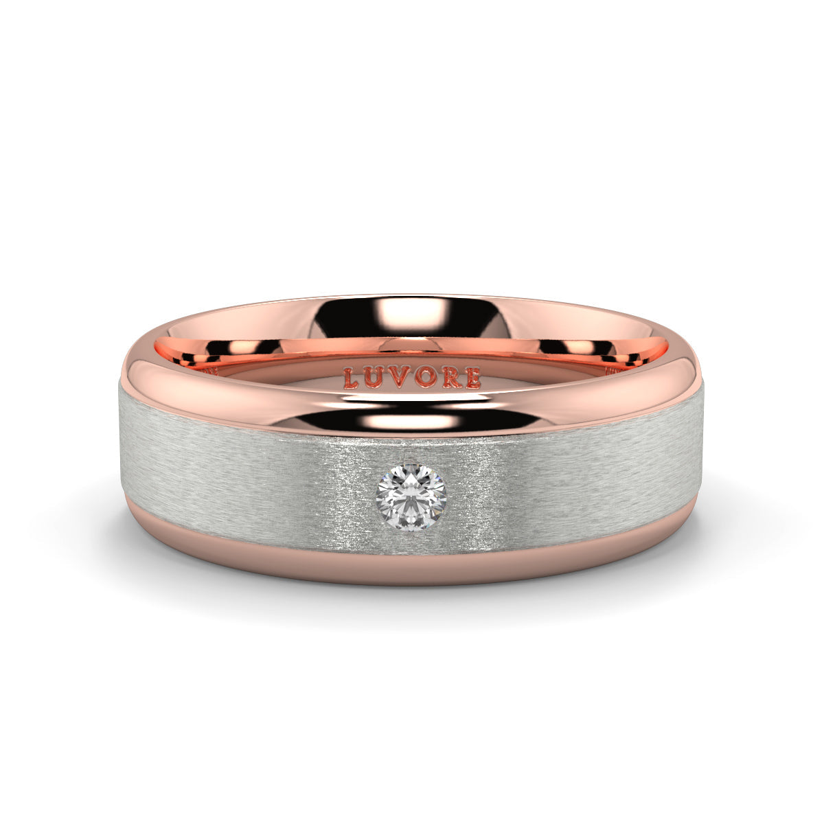 Two Tone - 6.00mm -  Gents Wedding Band