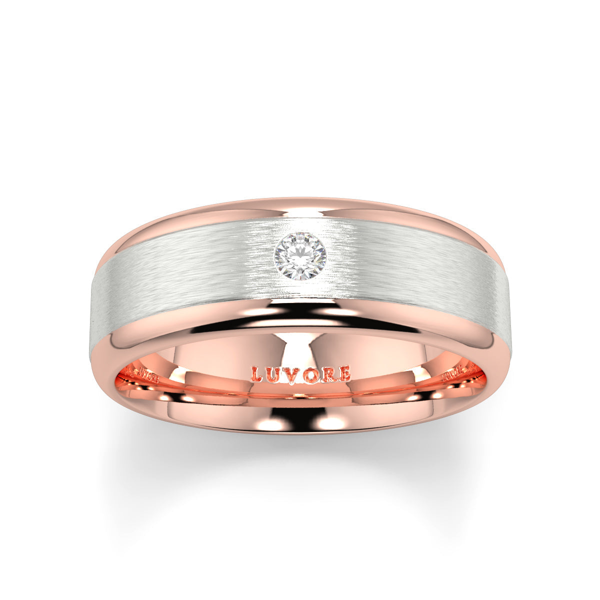 Two Tone - 6.00mm -  Gents Wedding Band