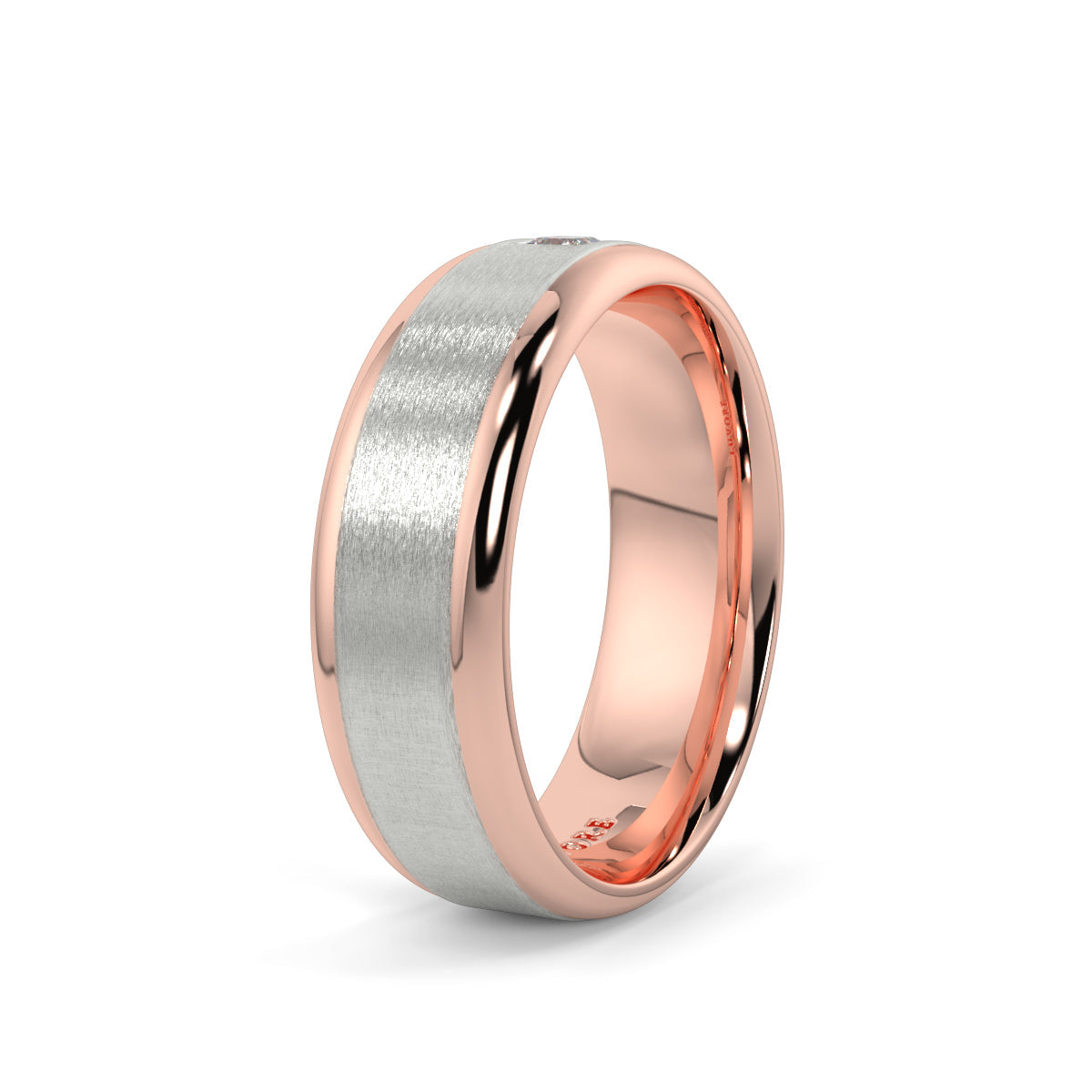 Two Tone - 6.00mm - Gents Wedding Band