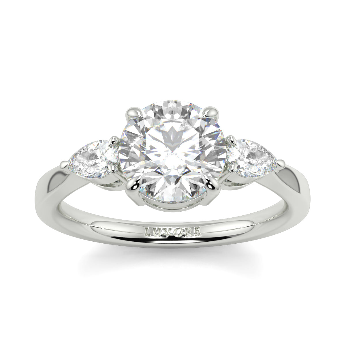 Chloe - 1.5 CT - Round & Pear Stone Ring