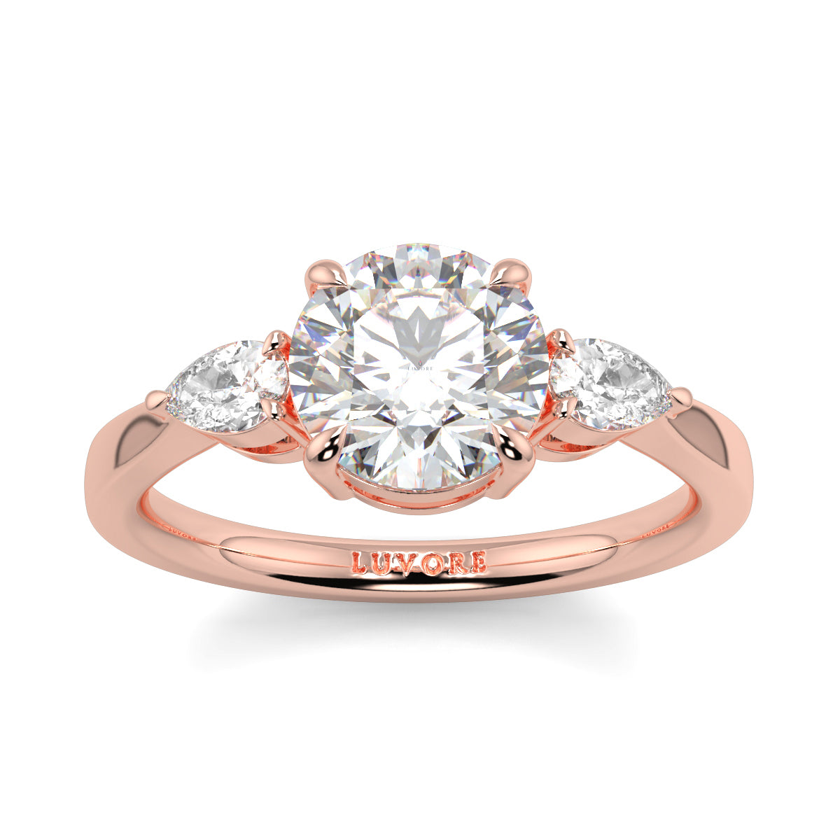 Chloe - 1.5 CT - Round & Pear Stone Ring