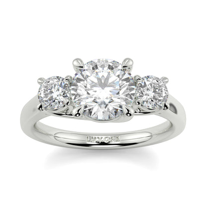 Catherine - 1.5 CT - Round Trilogy Diamond Ring