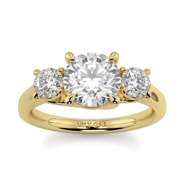 Catherine - 2.0 CT - Round Trilogy Diamond Ring
