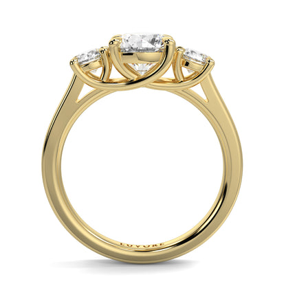 Catherine - 1.5 CT - Round Trilogy Diamond Ring