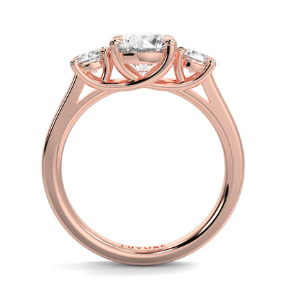 Catherine - 1.5 CT - Round Trilogy Diamond Ring