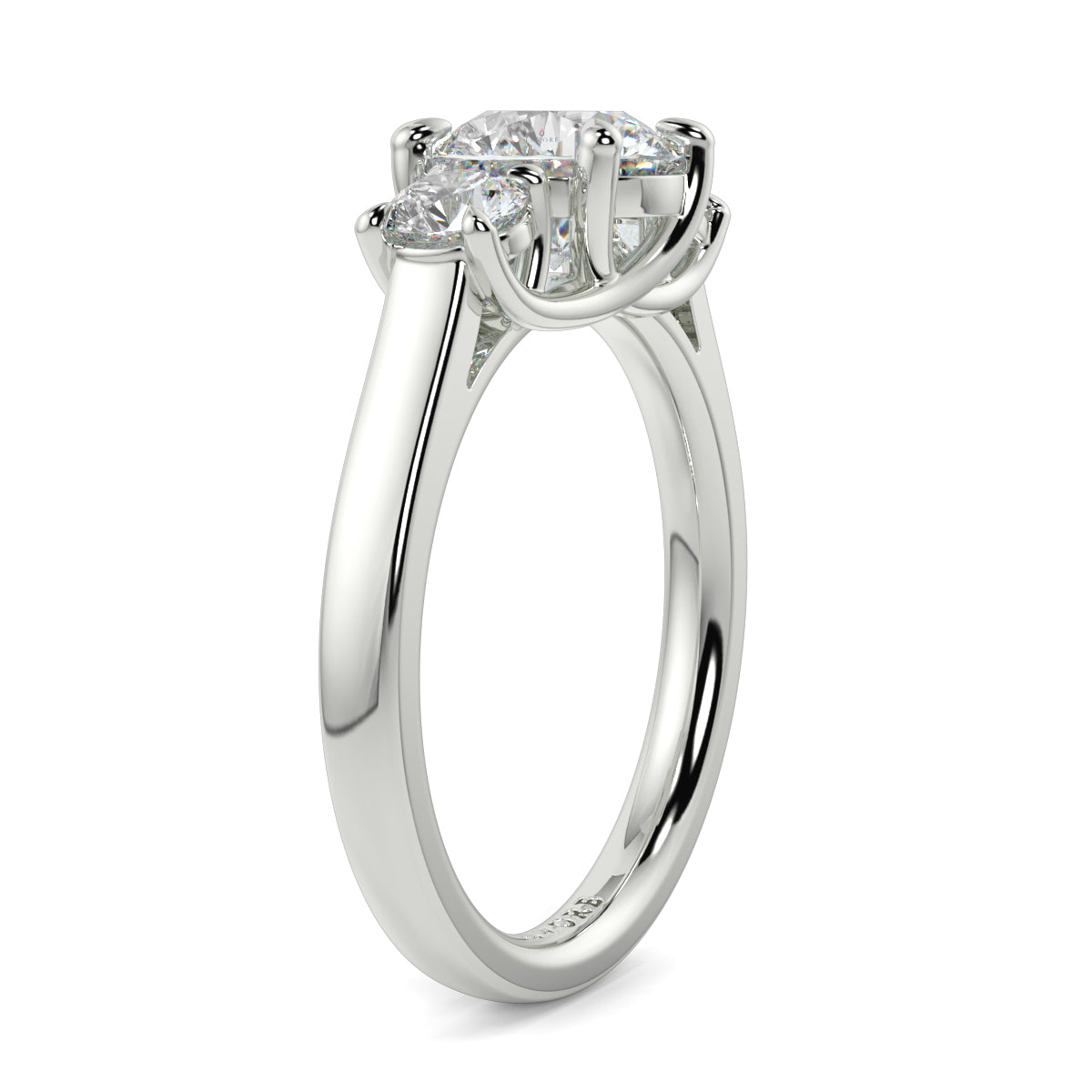 Catherine - 1.5 CT - Round Trilogy Diamond Ring