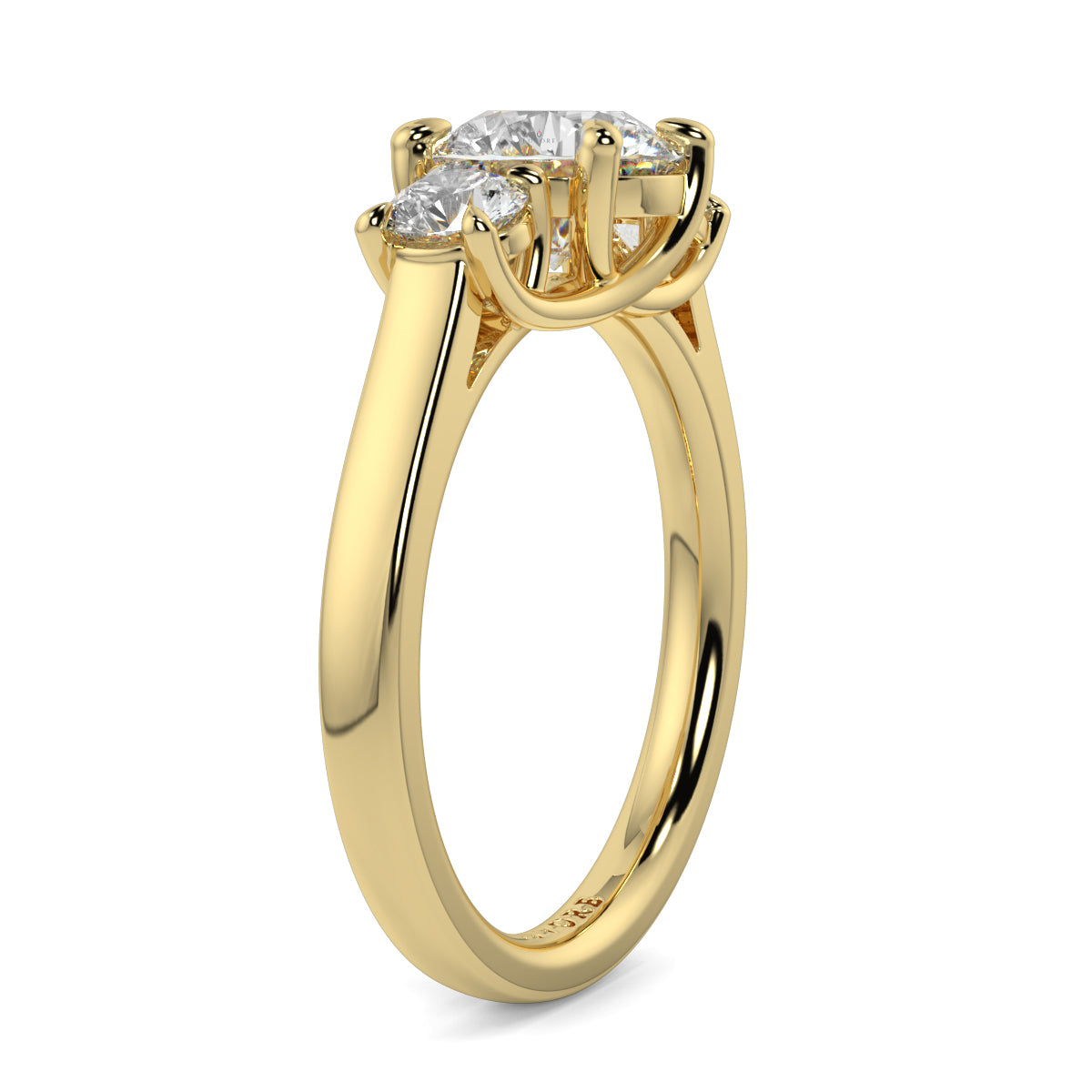 Catherine - 1.5 CT - Round Trilogy Diamond Ring