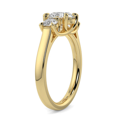 Catherine - 1.5 CT - Round Trilogy Diamond Ring