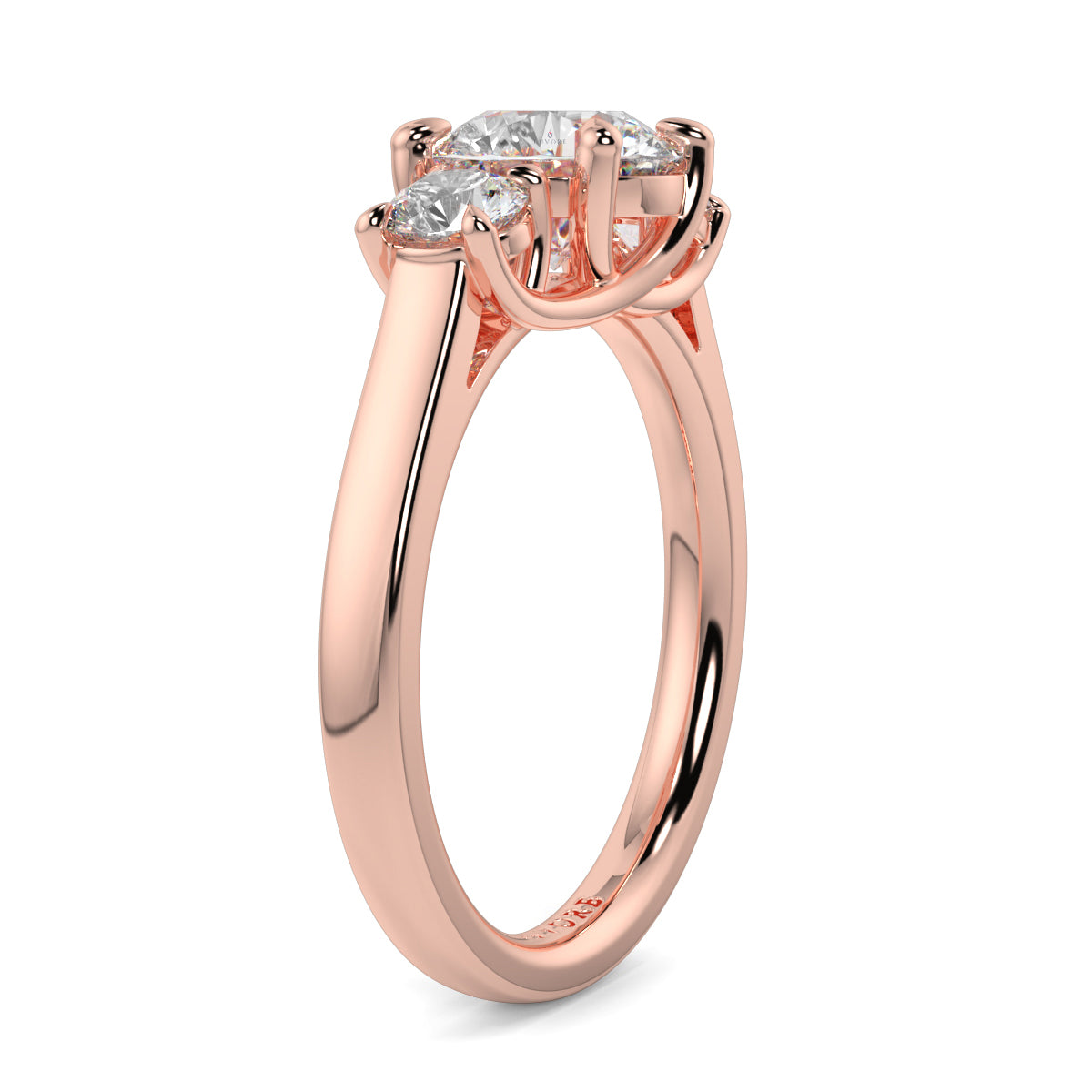 Catherine - 1.5 CT - Round Trilogy Diamond Ring