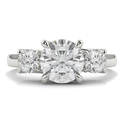 Catherine - 1.5 CT - Round Trilogy Diamond Ring