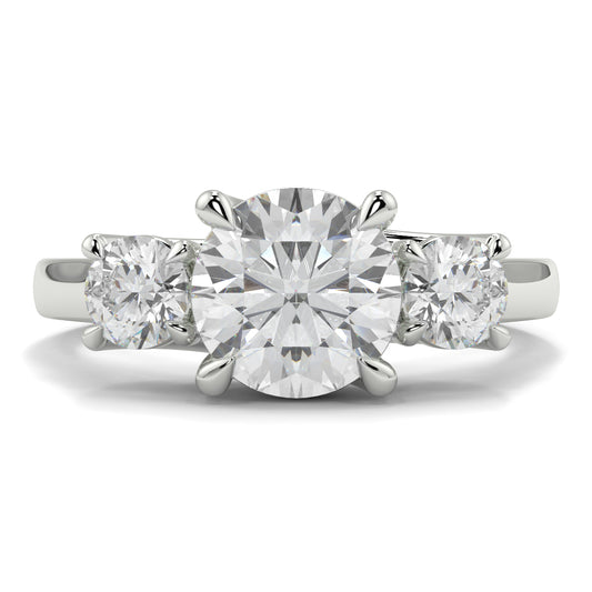 Catherine - 1.5 CT - Round Trilogy Diamond Ring