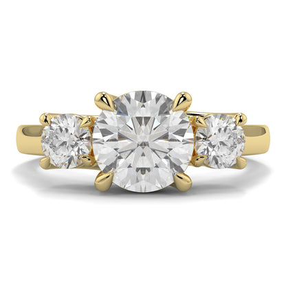 Catherine - 1.5 CT - Round Trilogy Diamond Ring
