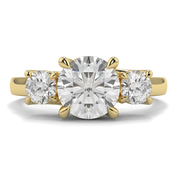 Catherine - 2.0 CT - Round Trilogy Diamond Ring