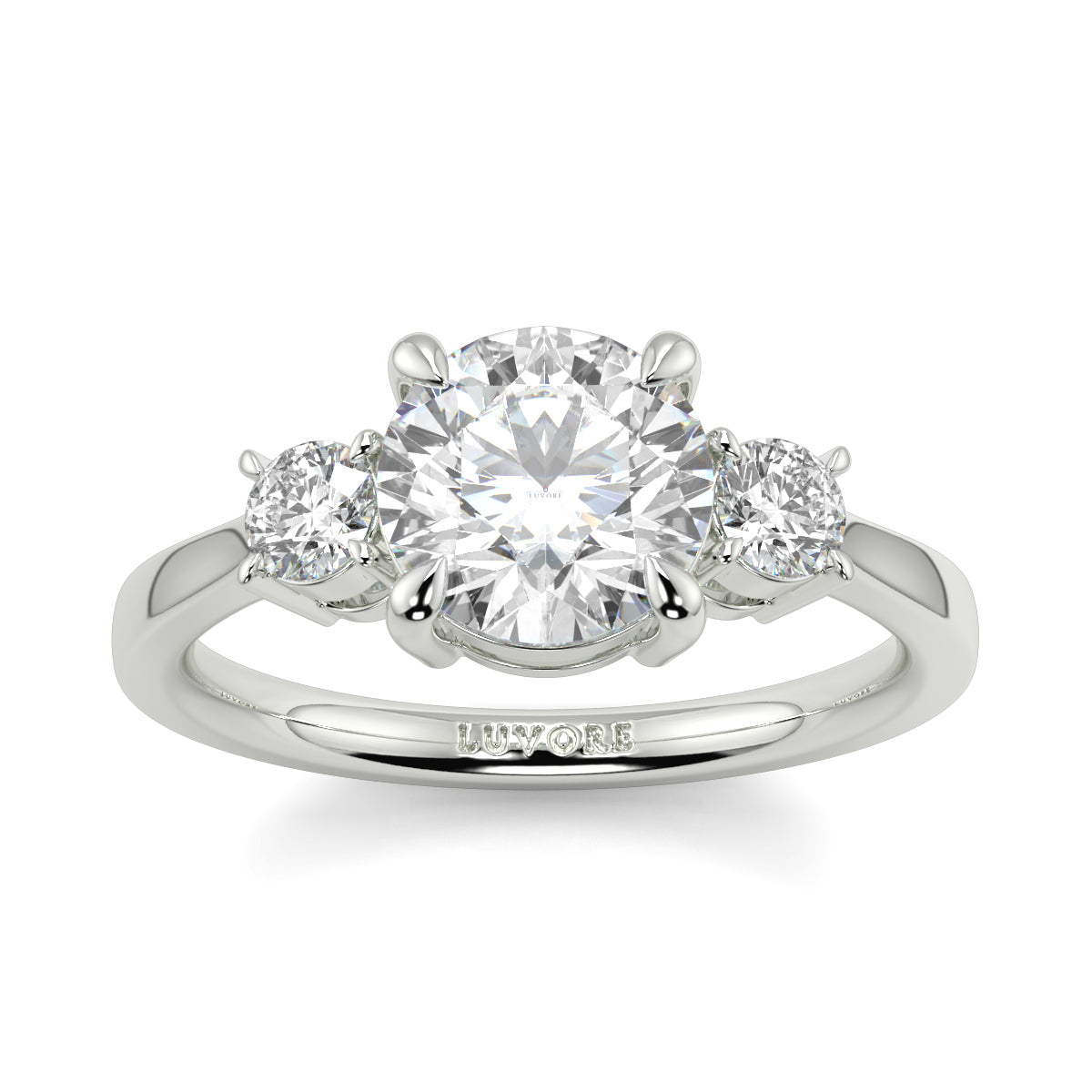 Catherine - 2.0 CT - Round Trilogy Diamond Ring
