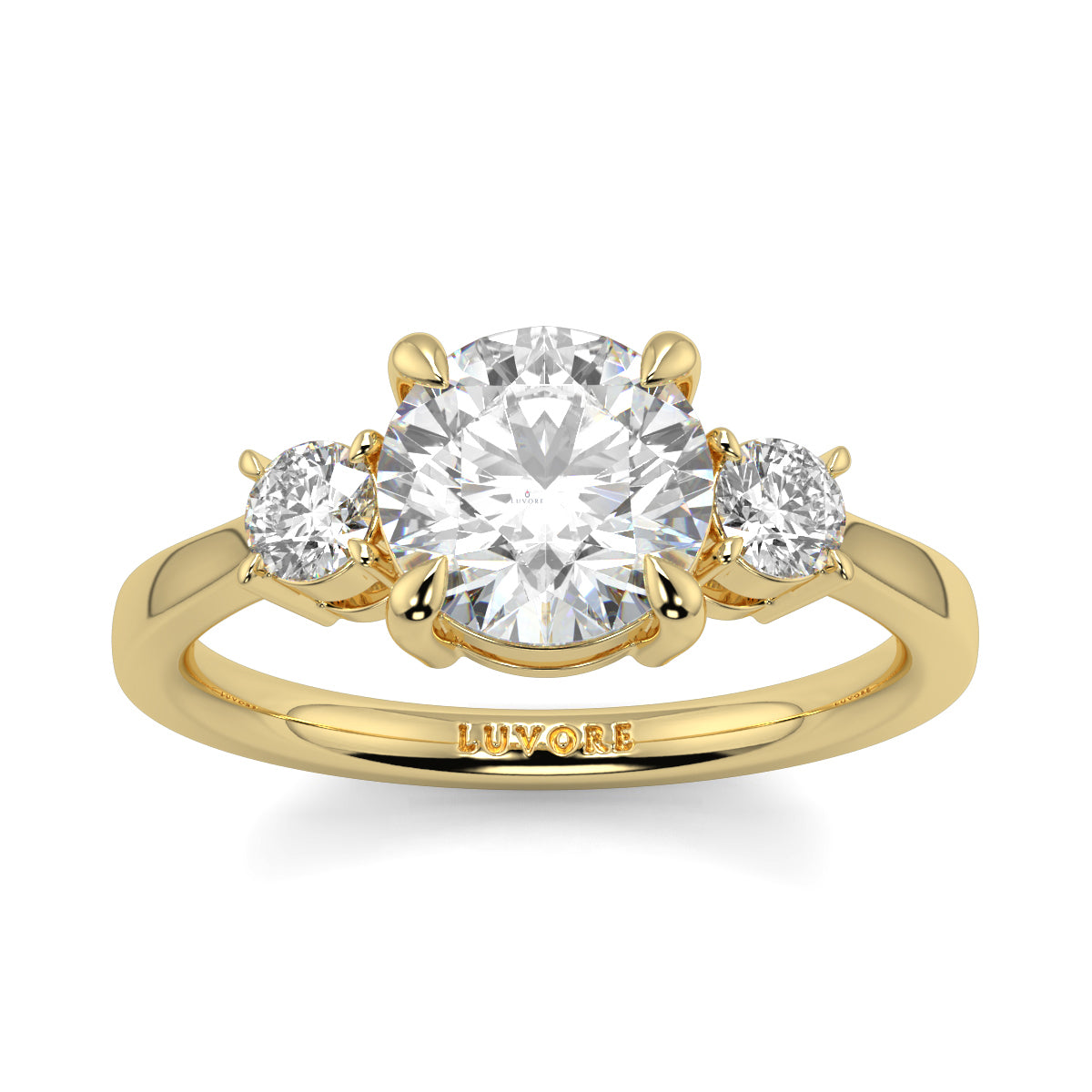 Catherine - 2.0 CT - Round Trilogy Diamond Ring