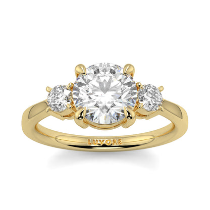 Catherine - 2.0 CT - Round Trilogy Diamond Ring