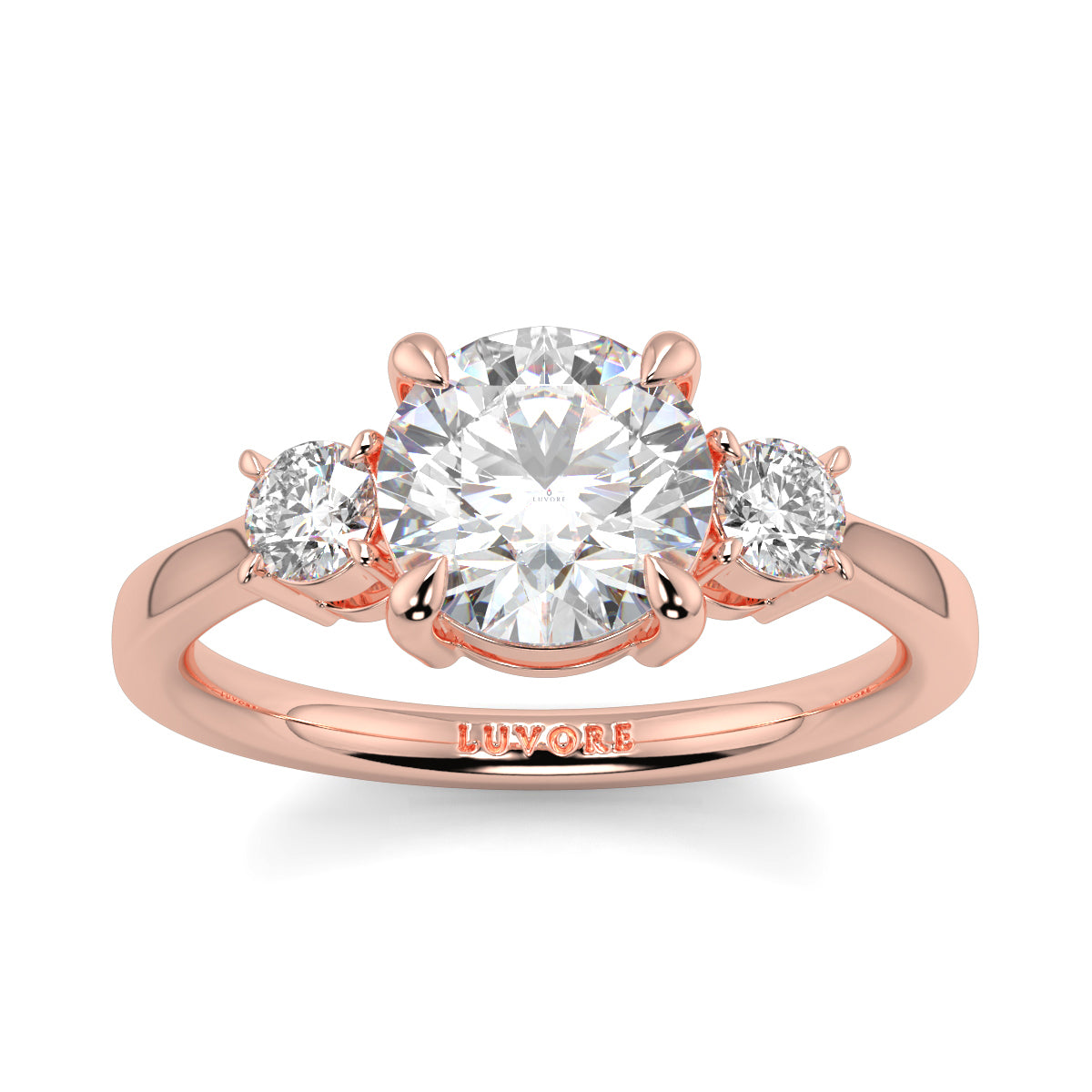 Catherine - 2.0 CT - Round Trilogy Diamond Ring