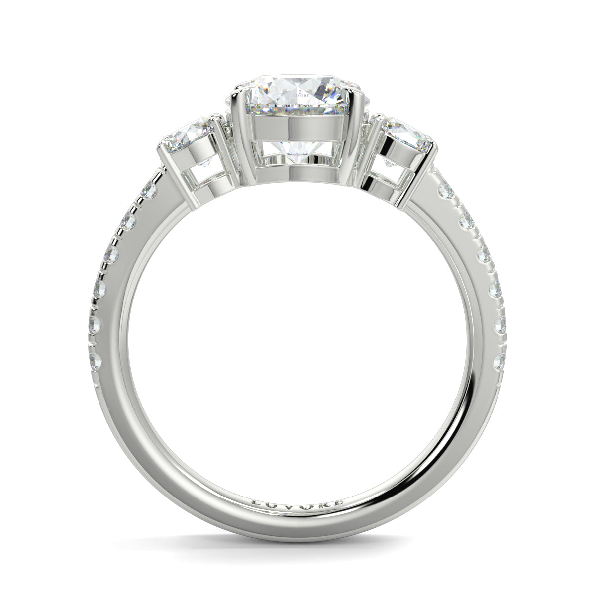 Victoria - 2.0 CT - Round Trilogy Diamond Ring