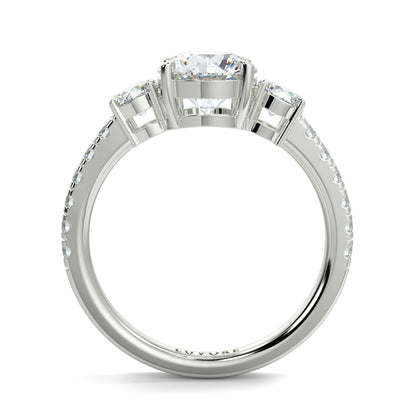 Victoria - 2.0 CT - Round Trilogy Diamond Ring