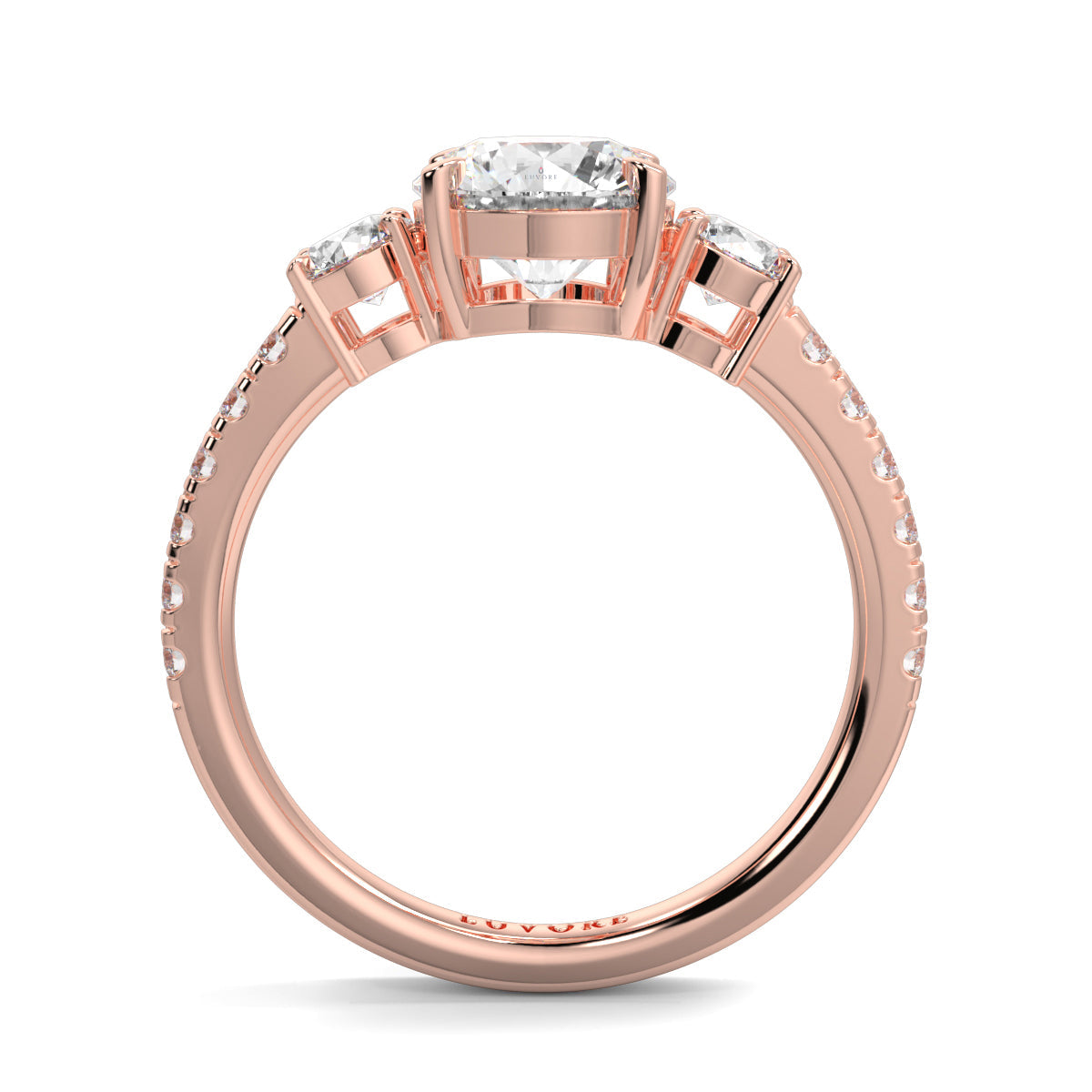 Victoria - 2.0 CT - Round Trilogy Diamond Ring