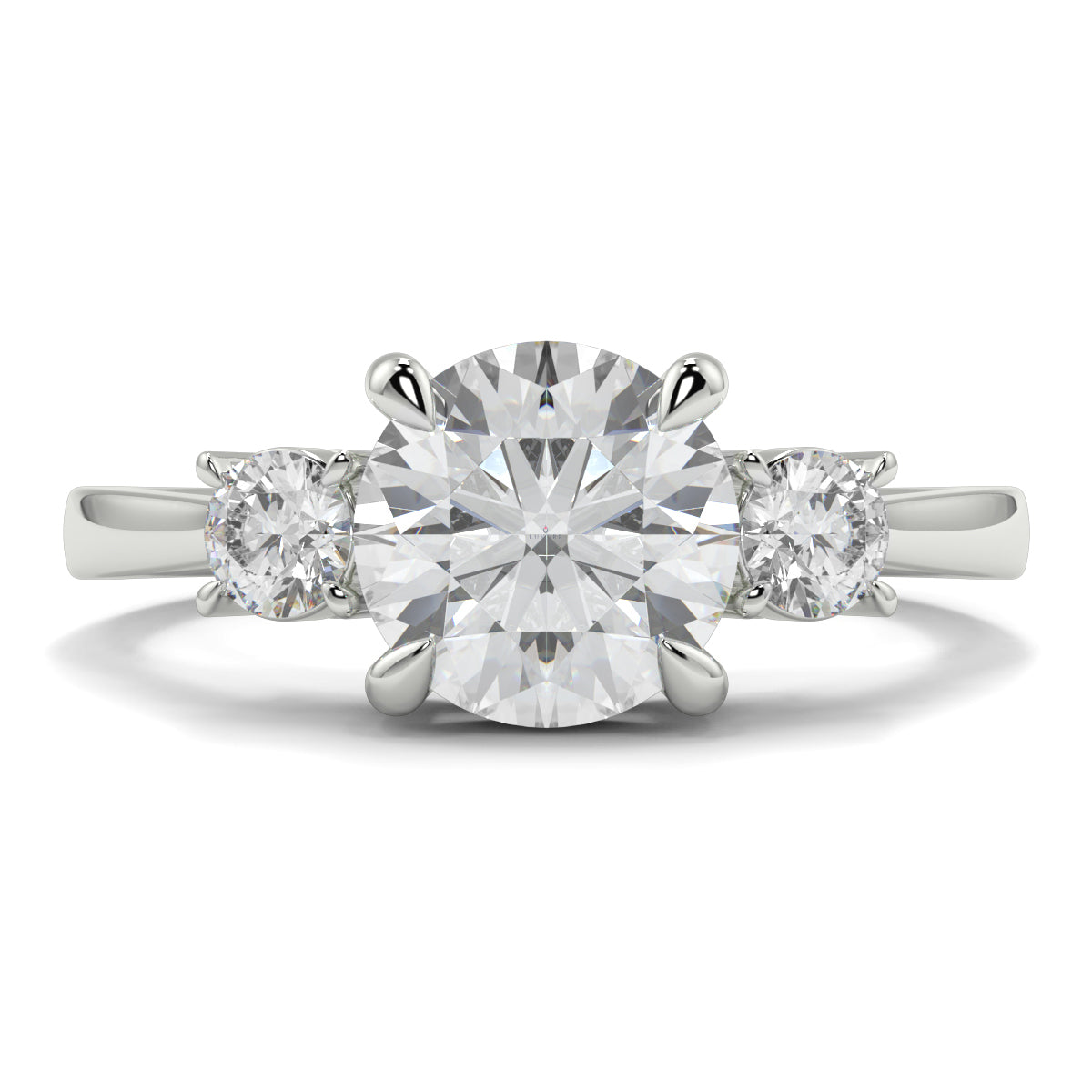 Catherine - 2.0 CT - Round Trilogy Diamond Ring