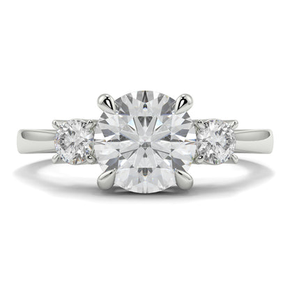 Catherine - 2.0 CT - Round Trilogy Diamond Ring