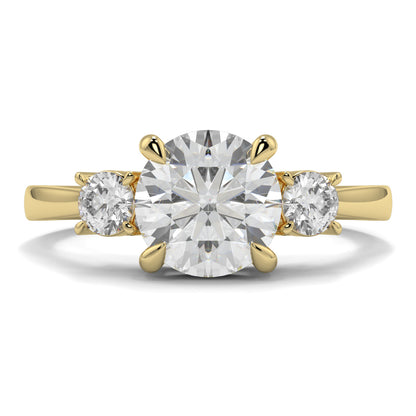 Catherine - 2.0 CT - Round Trilogy Diamond Ring