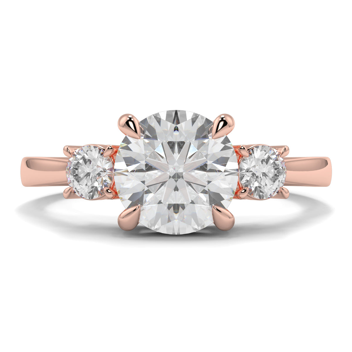 Catherine - 2.0 CT - Round Trilogy Diamond Ring